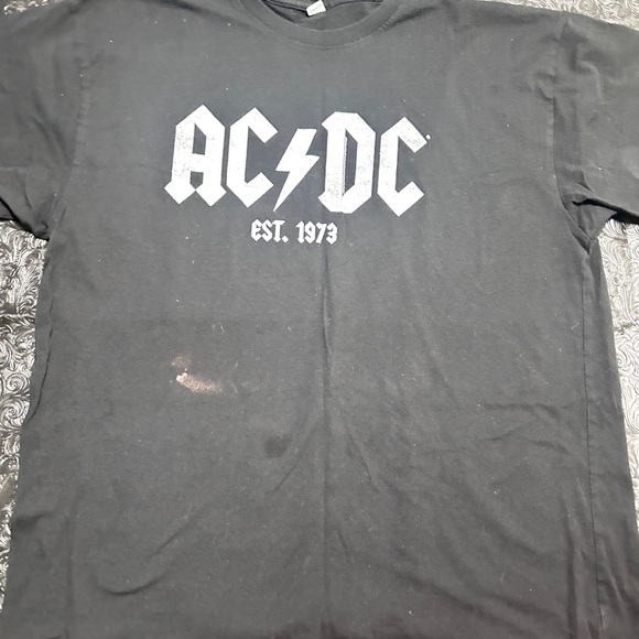 AC/DC | Shirts | Acdc Black Short Sleeve Tee Iconic Band Logo | Poshmark